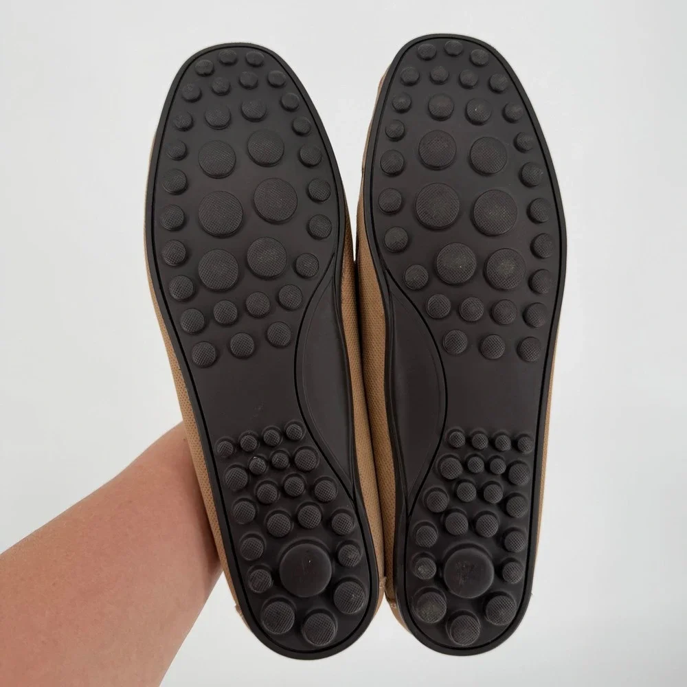 Alan Payne Mens Tan Como Perforated Suede Driving Loafers Bit Detail 11.5 10308